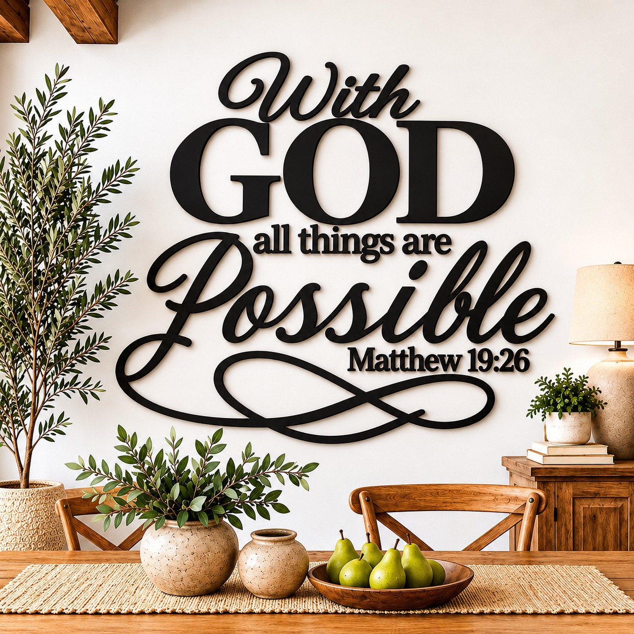 Wall Art " With God all things are Possible "