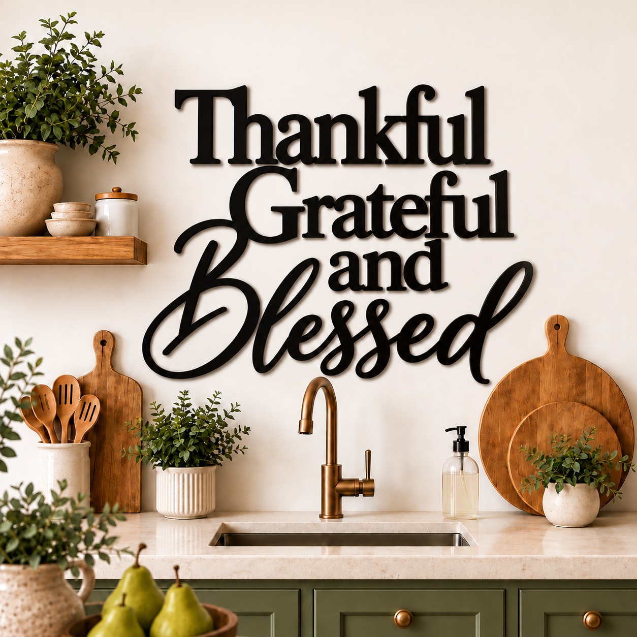 Wall Art " Thankful Grateful and Blessed "